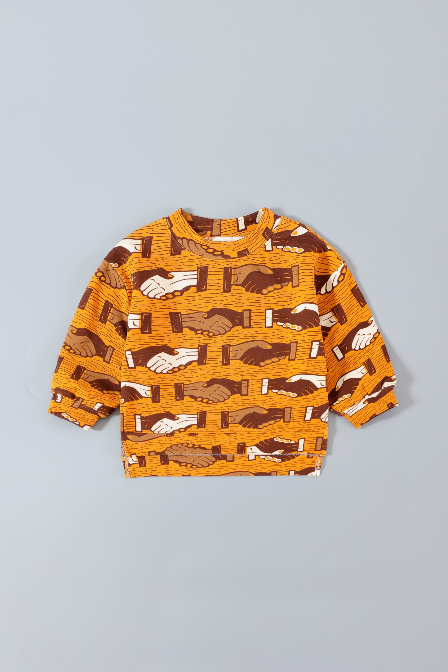 Orange Handshake Sweatshirt (10351327838539) (10351333376331)